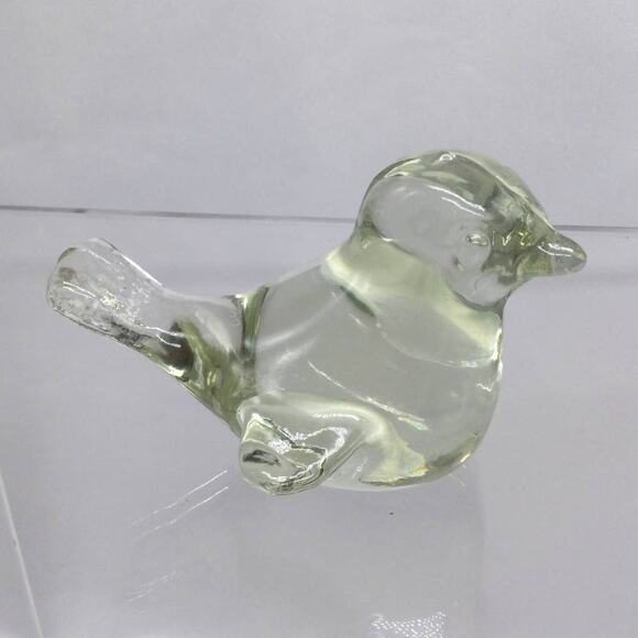 unknown Other - Handmade Art Glass Clear Bird Figurine Paperweight